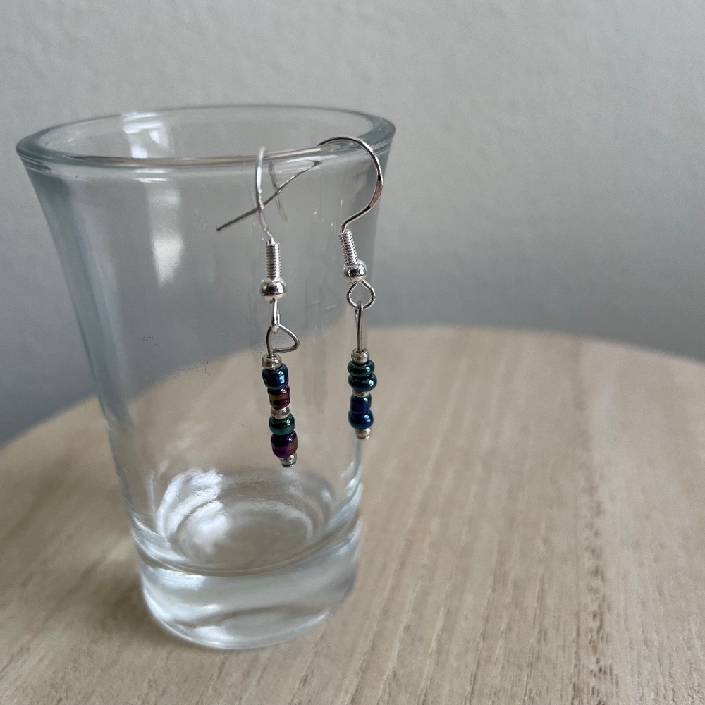 Metallic Beaded Earrings